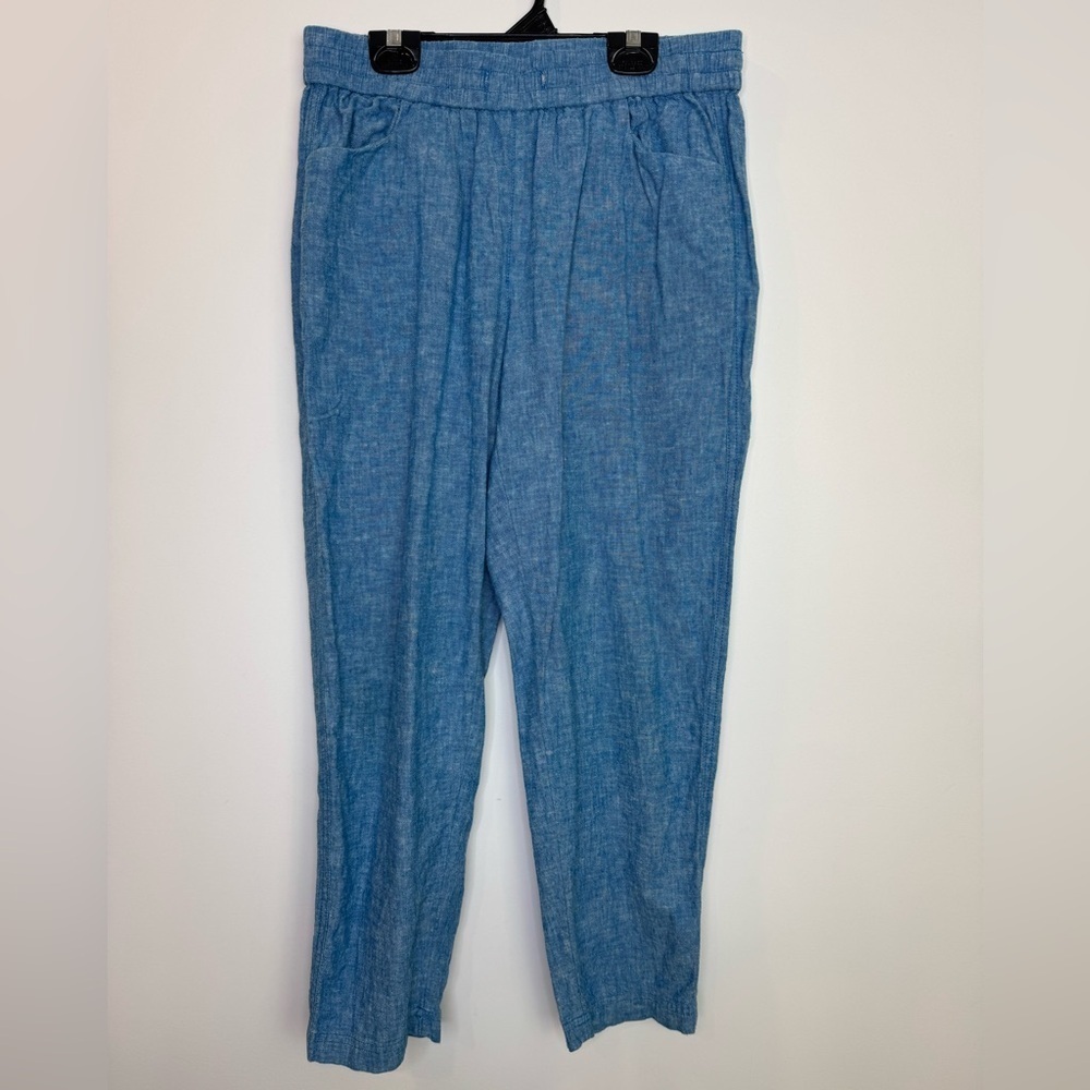 Hatley linen blend Blue elastic waist Pants size small
